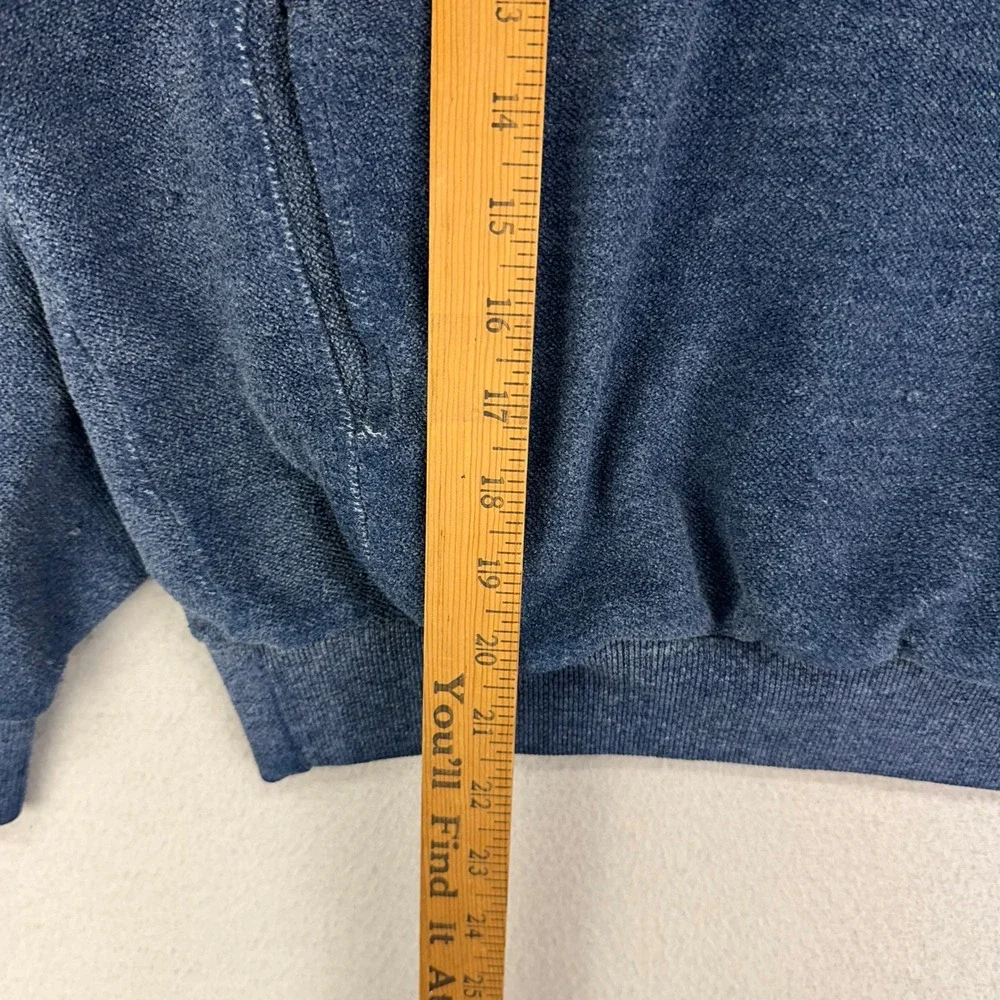 Monterey Club Sweatshirt‎ size Medium Blue Oversized Boxy 1/4 Zip Unisex Thick